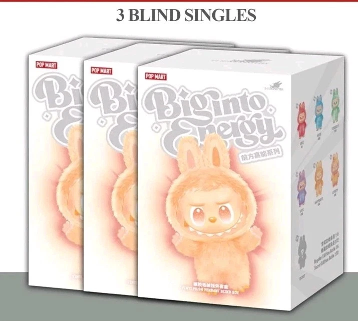 3 Pcs Labubu Big Into Energy Plush Blind Box Toy Free Ship
